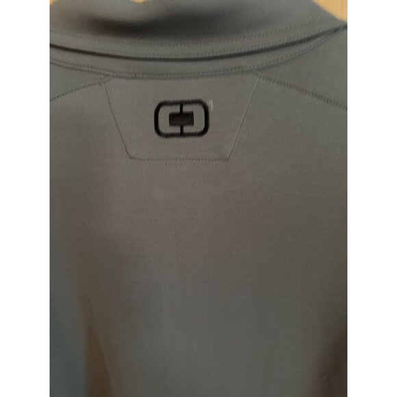Ogio Ace Collection Gray Polo Shirt L Polyester & Spandex Trplevate Logo Button- - Picture 6 of 6